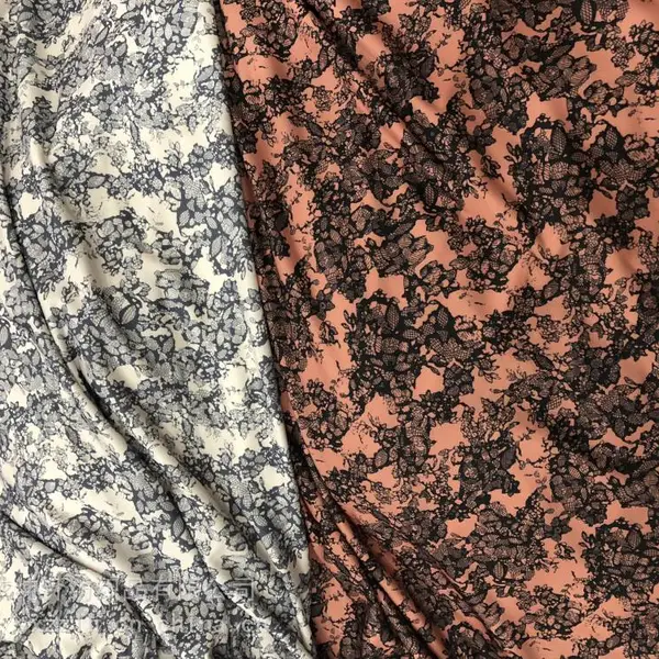四面弹冰丝涤氨印花弹力布是做泳装运动系列居家服睡衣围巾的面料