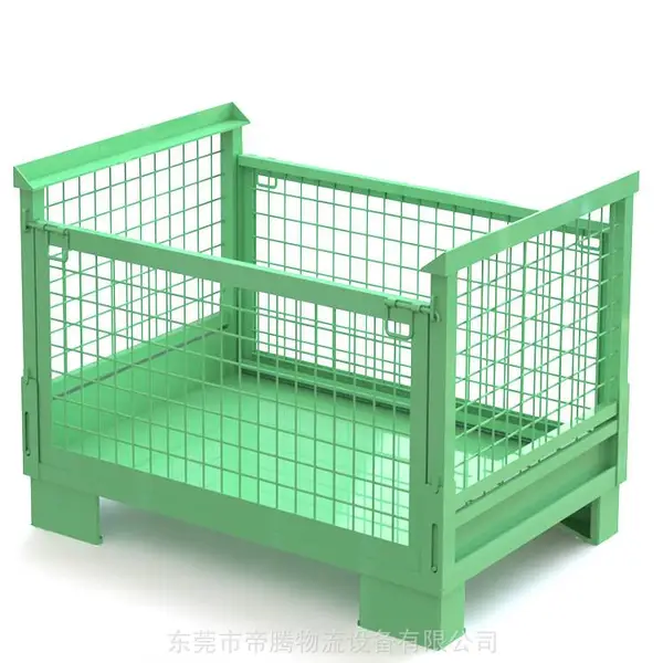 定制金属零部件铁箱 欧式笼 可堆叠折叠 咨询选购