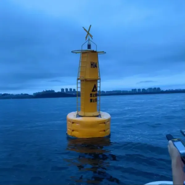 航道危险水域预警浮标 禁止抛锚区域示位航标 可装雷达反射器 GPS