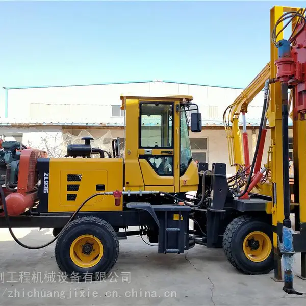 公路波形护栏打拔一体机_装载式护栏打桩机_高速公路护栏打桩机批发供应