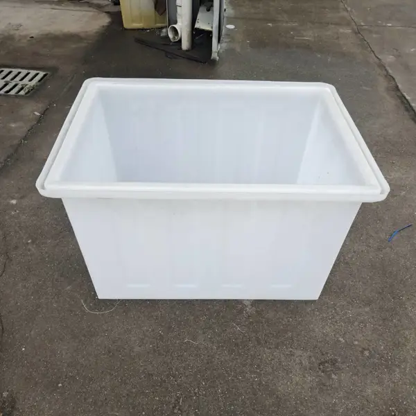 供应养殖场PE箱 印染纺织布料周转推布车K700塑料方形箱