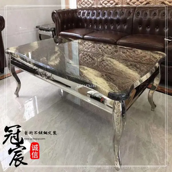 冠宸厂家定做不锈钢歌舞厅茶几 量贩KTV专用茶几 酒吧台 玫瑰金茶几