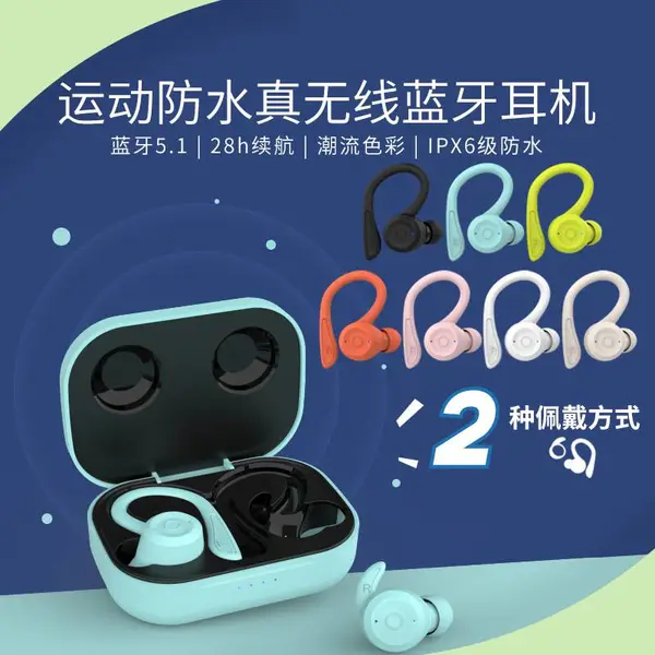 速卖通挑选跨境T20蓝牙耳机,防水TWS双佩戴方式蓝牙耳机