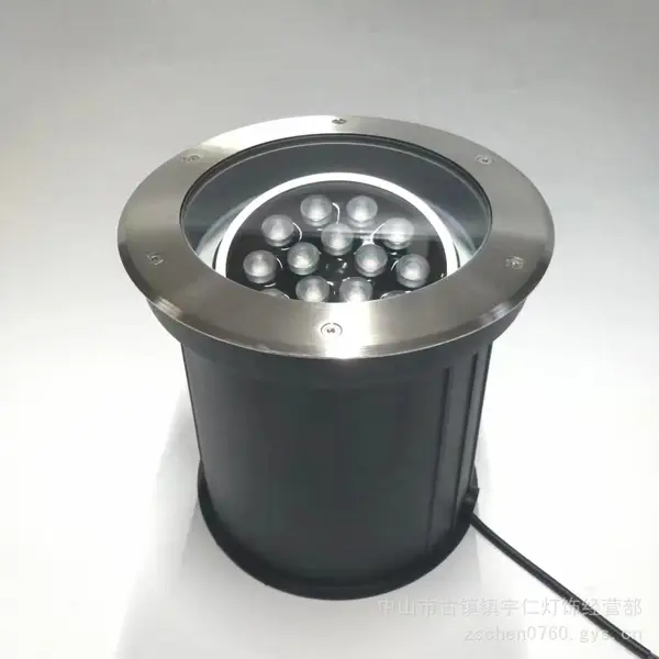 宁仁 圆230可调角地埋灯 12W15W埋地灯18W地埋灯 公园石头雕像照明