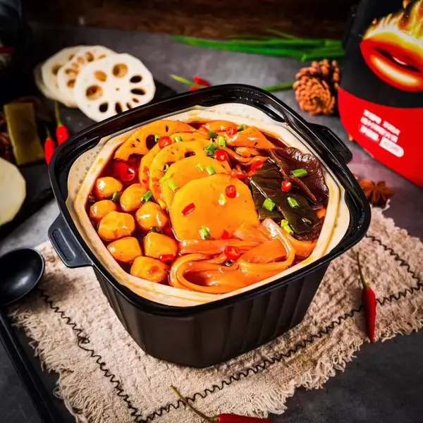 食品级pp材质耐高温排骨米饭自加热 火锅盒关东煮 自嗨小火锅盒