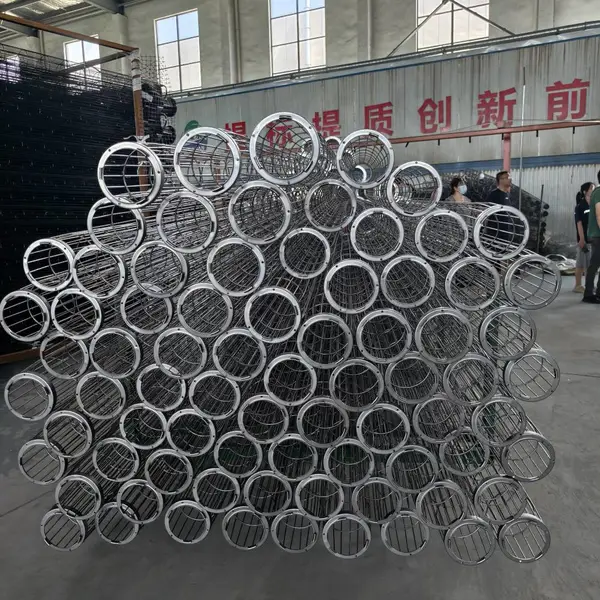 【鑫泉环保材料】盐城316L不锈钢袋笼除尘骨架 电厂专用耐腐蚀滤袋支撑笼骨