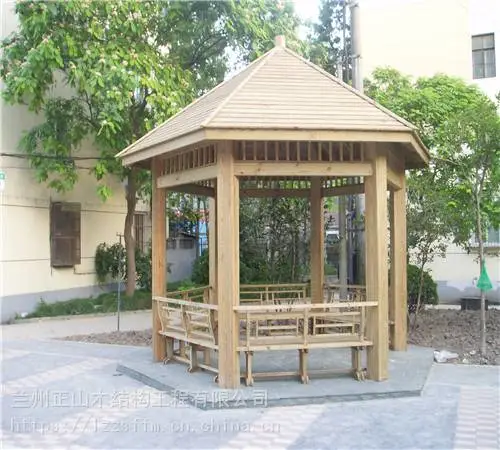 供应兰州防腐木凉亭,户外景观休闲亭子订做-正山防腐木