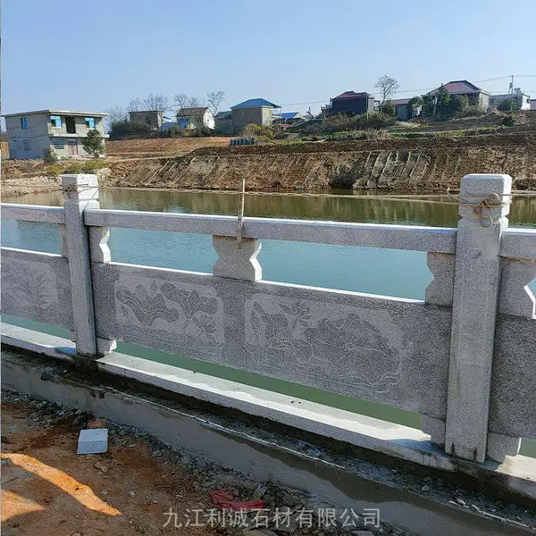 温州乡村池塘石材护栏围栏 雕花石材栏杆供应