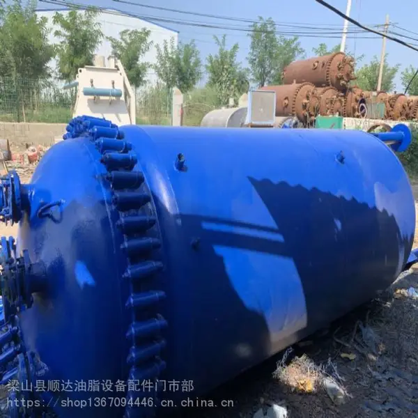 顺达二手3立方卧式搪瓷储罐结构 化工原料暂存罐 搪瓷设备