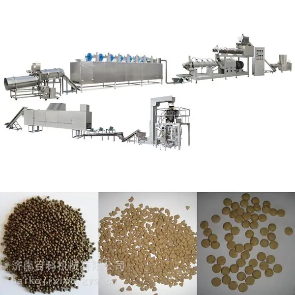 LY85全自动双螺杆挤压膨化机 宠物粮生产线 水产漂浮鱼饲料生产设备厂家