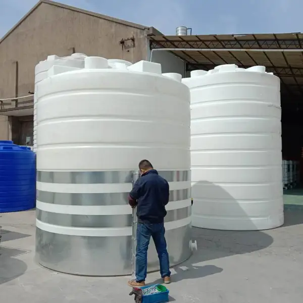 20立方盐酸储罐 滚塑化工储罐 PE加厚塑料水塔 耐酸碱化工桶