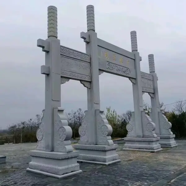 石雕门楼 牌楼 复古中式景观 雕塑石牌楼 牌坊 门楼