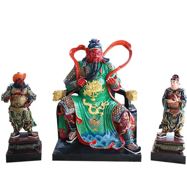 关平周仓神像塑像关公神像树脂玻璃钢河南佛像厂直销