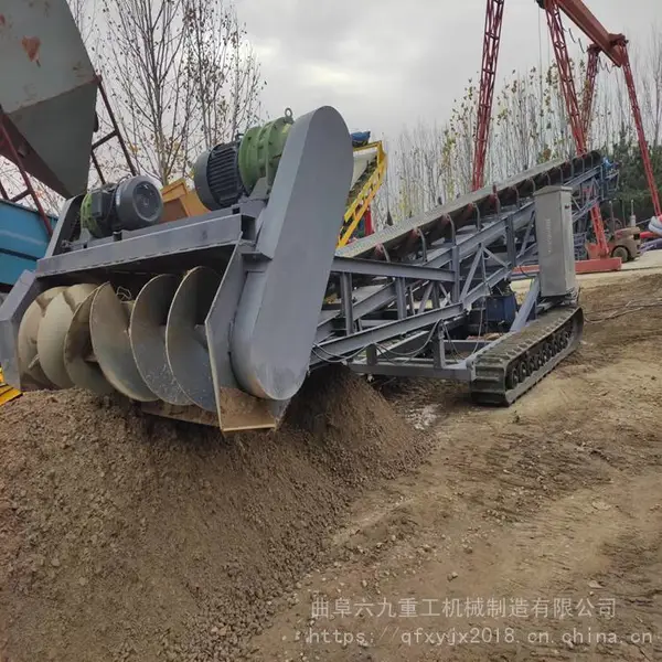 砂石料场用堆料输送机 履带底盘输送机 行走式堆料输送机 LJ6