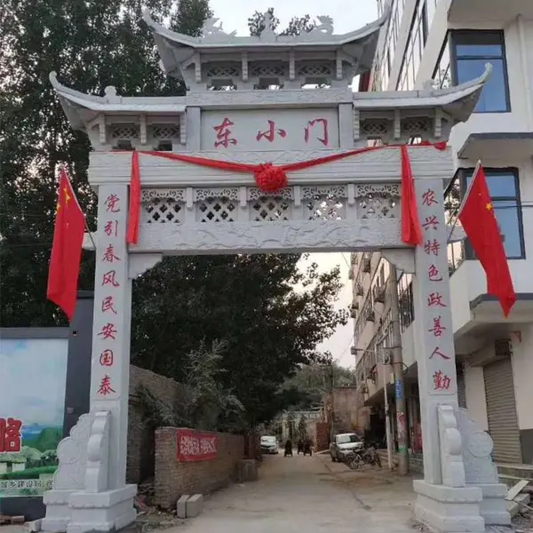 定制村口石牌坊 景区石门头 花岗岩石牌楼 厂家直销量大优惠