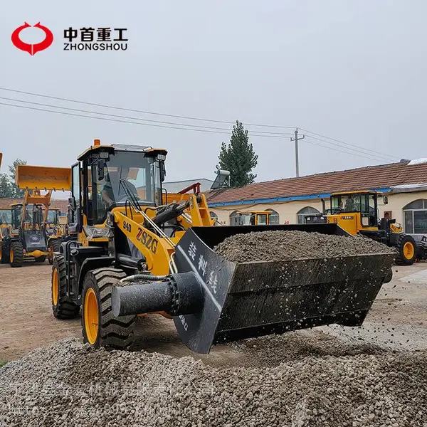 2方搅拌斗铲车动力足 搅拌站用可行走搅拌机直接倒料进罐车