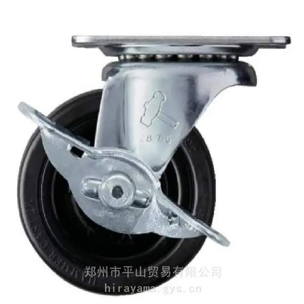HAMMER锤牌415G-R65带制动器的橡胶脚轮平山贸易