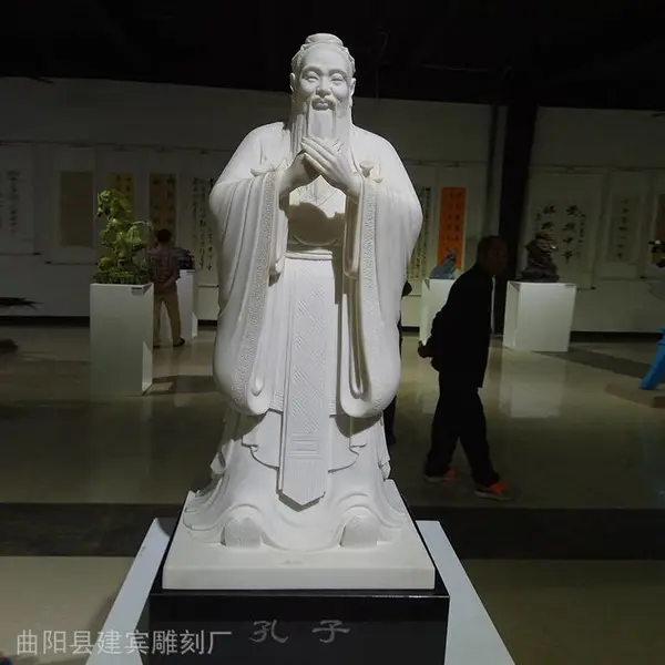 石材孔子雕塑_石雕孔子像出售