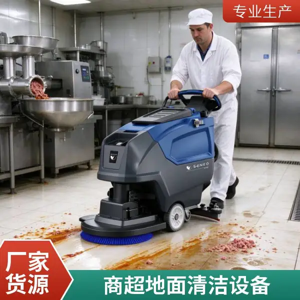 手推式洗地机 商超学校食品车间 大犀电动洗地吸干机 地面油污清洗机现货