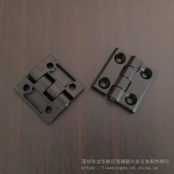 4040黑色锌合页 机柜正方形蝶形铰链 2525孔距小号合金活叶 1.5寸合页