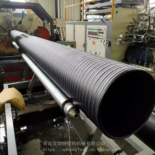 实壁缠绕井筒管设备/中空壁缠绕管/hdpe缠绕顶拉管生产线