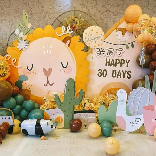 福田生日气球布置KT板喷绘制作安装