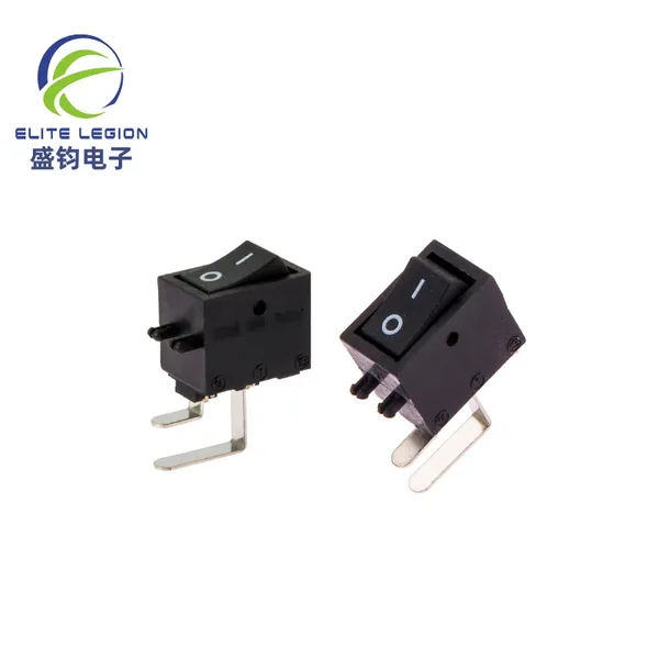 弯脚船型开关 翘板电源开关PCB板小型船型开关ELITE LEGION厂家直供