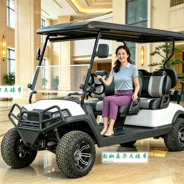 敖翔AX-V4+2六座高尔夫球车摆渡车迎宾车接待车