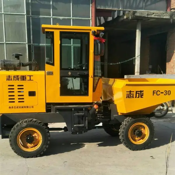 浩阳FC-30柴油四驱翻斗车 工地用全封闭驾驶室蹦蹦车 工程物料运输车