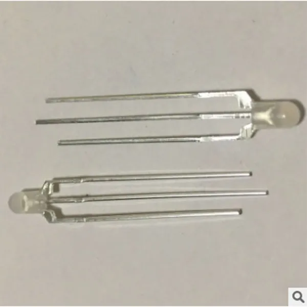 源头厂家发光二极管3mm水清透明红绿黄双色共阳直插灯珠