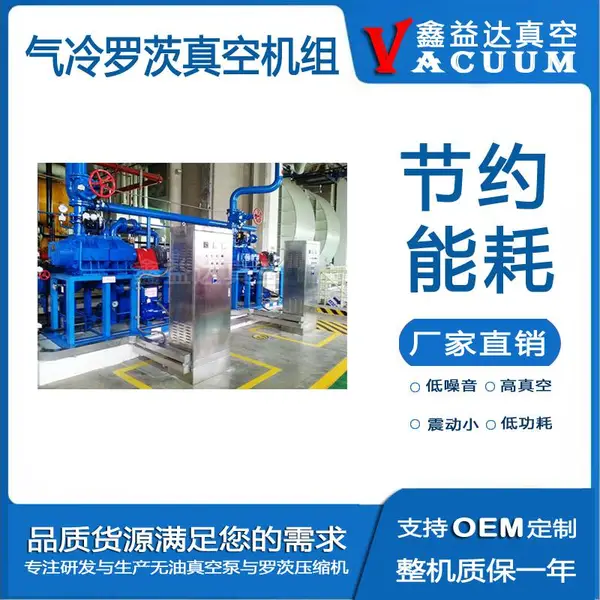 干式无油泵三叶三级二级气冷罗茨真空泵抽气速率产品批量出货