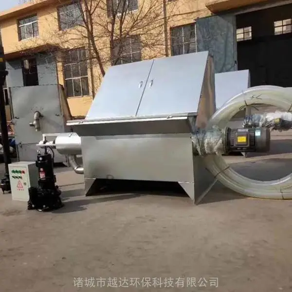 定制不锈钢斜筛式粪便脱水机 越达环保 豆渣纸浆固液分离机