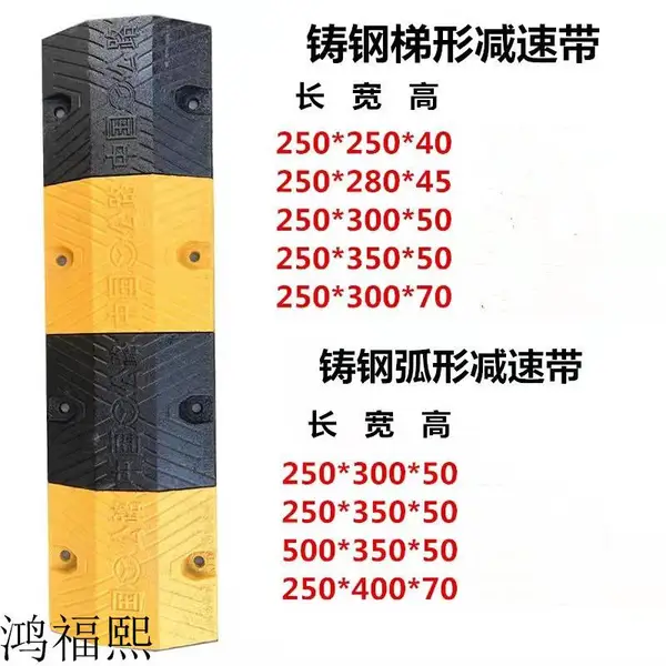 物流园铁减速带橡胶减速坡称重200吨