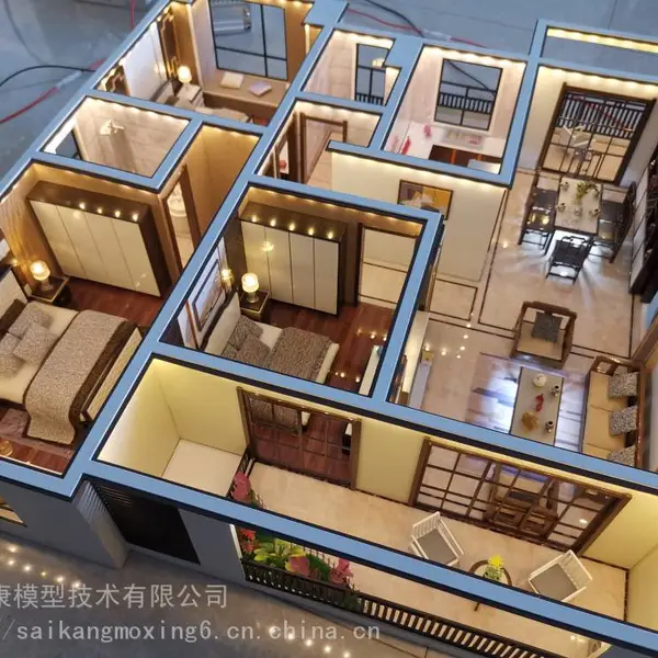 地产户型沙盘模型 新风系统模型 中央空调户型展示模型