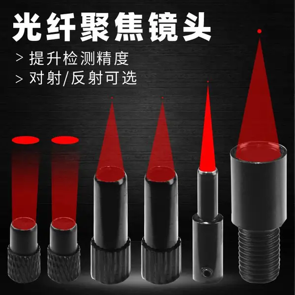 立浦光纤传感器聚焦镜头 传感器探头小光点 M3光学聚光镜聚焦镜