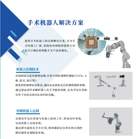 艾目易手术导航手术机器人整体解决方案，机械臂标定控制图像处理手术规划