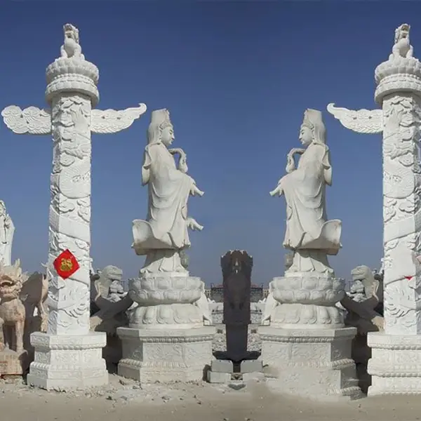 山东嘉祥青石龙柱厂家 石雕龙柱价格 庙宇祠堂广场景区工程用