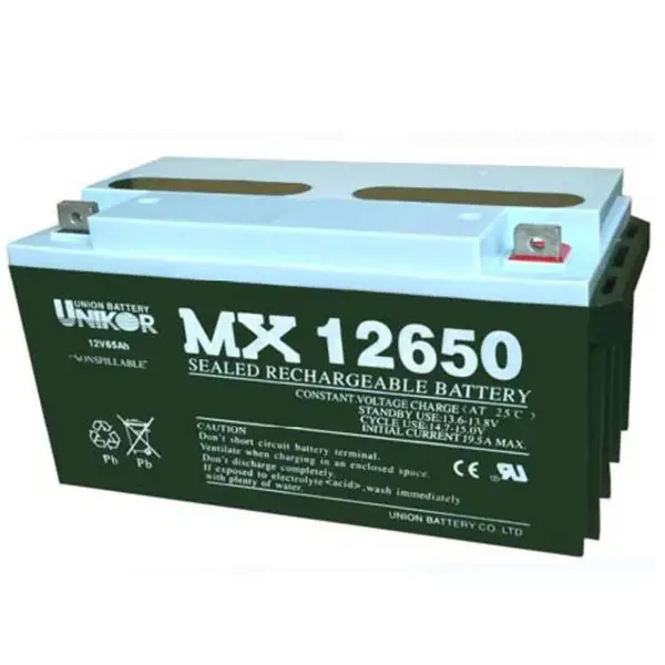 UNIKOR蓄电池MX12650联合阀控式铅酸蓄电池12V65AH机房应急电源配套