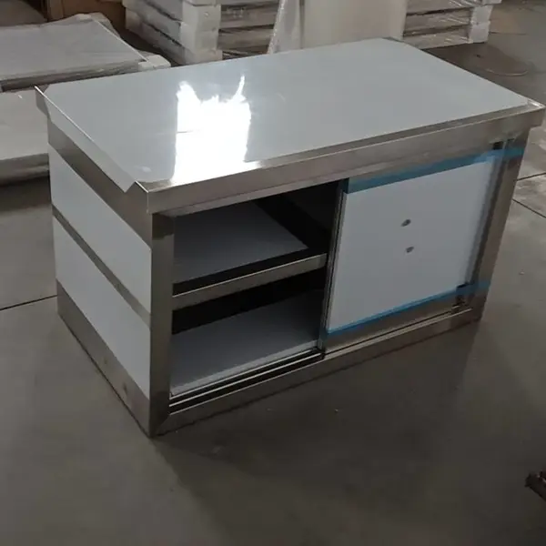不锈钢带柜体工作台 厨房操作台面储物柜切菜桌子用厨房橱柜