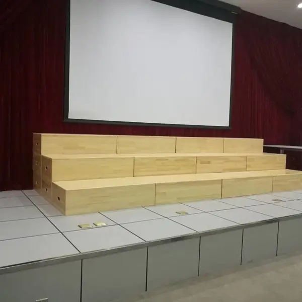 合岳牌合唱台厂家直订 可定制颜色礼堂合唱排练移动阶梯台