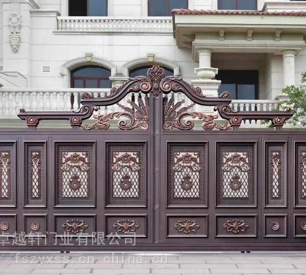 东莞智能感应别墅门厂家 电动门 人脸识别 指纹锁 对开门,转弯门配置