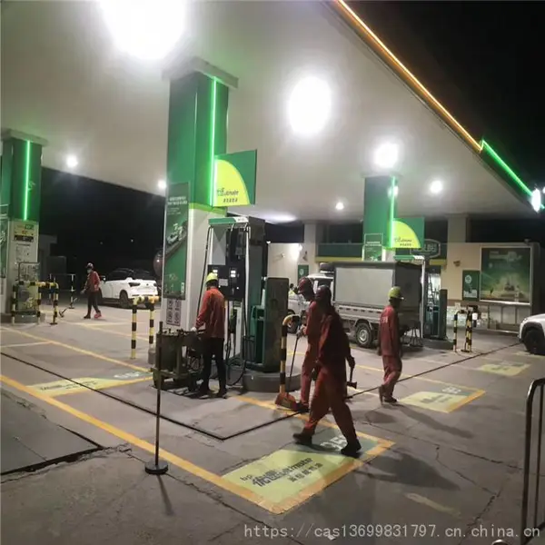 广东加油站划线 出口入口地面热熔划线工程 优途整顿装修划线施工