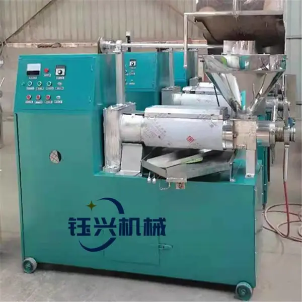 钰兴100型冷热两用菜籽螺旋榨油机 商用油坊用榨油机