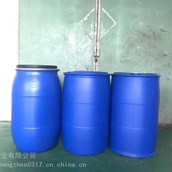 华辰生产125L黑盖蓝色包箍桶 加厚性好的125公斤法兰桶