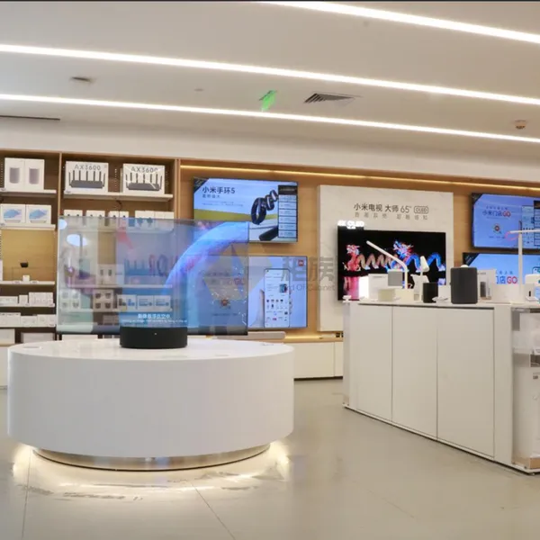 小米2.0体验店电视背柜款式定制_体验台标准背柜中岛配件柜厨房场景背柜收银台批发