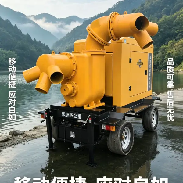 市政重大抢险备用自吸水泵1800立方隧道群应急排水机组