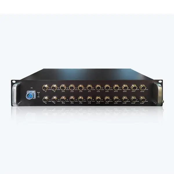 Mexon兆越 MIES-2724 20FE+4G M12二层千兆工业以太网交换机
