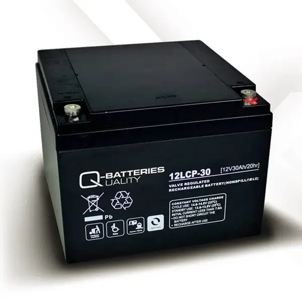 Q-BATTERIES蓄电池12LCP-30 12V30AH/20HR配电柜 UPS不间断电源配套
