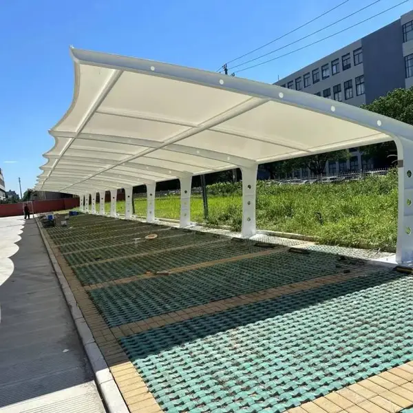 浙江杭州膜结构车棚/球场雨棚/污水池反吊膜/光伏车篷厂家定制