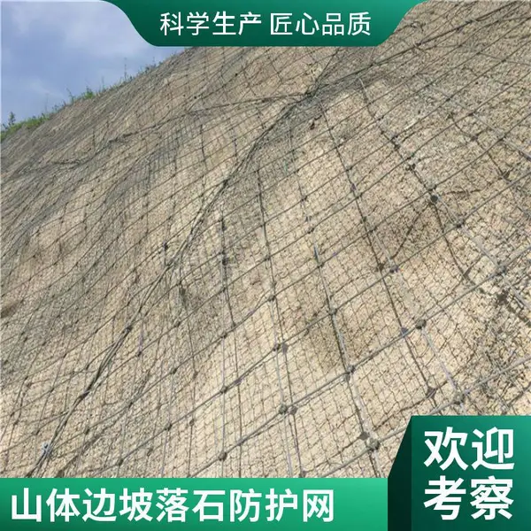 山体边坡落石防护网 钢丝绳主动防护网 高速服务区高边坡防护 厂家